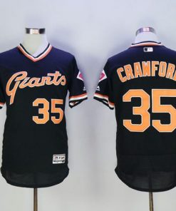 Giants #35 Brandon Crawford Black Flexbase Authentic Collection Cooperstown Stitched MLB Jersey