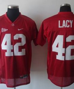 Crimson Tide #42 Eddie Lacy Red Stitched NCAA Jersey