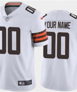 Men's Cleveland Browns ACTIVE PLAYER 2020 New White Vapor Untouchable Limited Stitched NFL Jersey