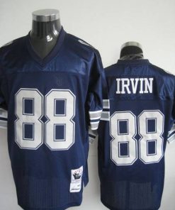 Mitchell & Ness Cowboys #88 Michael Irvin Blue Throwback Stitched NFL Jersey