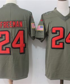 Men's Nike Atlanta Falcons #24 Devonta Freeman Olive Salute To Service Limited Stitched NFL Jersey