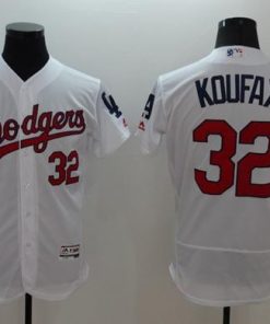 Dodgers #32 Sandy Koufax White Fashion Stars & Stripes Flexbase Authentic Stitched MLB Jersey