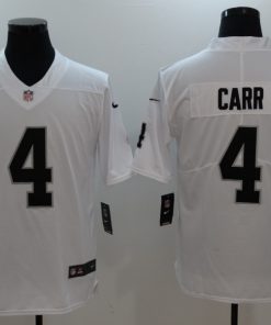 Men's Oakland Raiders #4 Derek Carr Nike White Vapor Untouchable Limited Stitched NFL Jersey