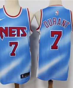 Men's Brooklyn Nets White #7 Kevin Durant 2020/21 Blue Stitched NBA Jersey