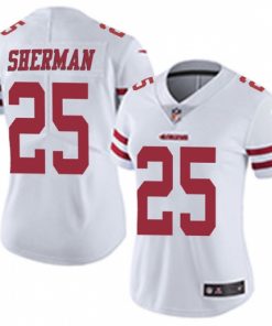 Women's NFL San Francisco 49ers #25 Richard Sherman White Vapor Untouchable Limited Stitched Jersey(Run Small)
