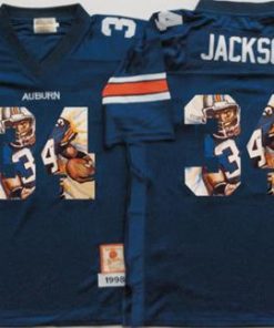 Tigers #34 Bo Jackson Blue Player Fashion Stitched NCAA Jersey