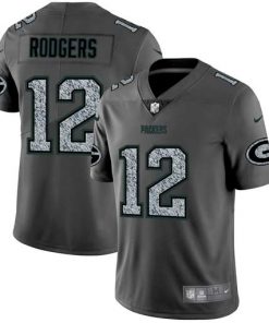 Men's Green Bay Packers #12 Aaron Rodgers  2019 Gray Fashion Static Limited Stitched NFL Jersey
