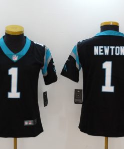 Women's Carolina Panthers #1 Cam Newton Black Vapor Untouchable Player Limited Jersey