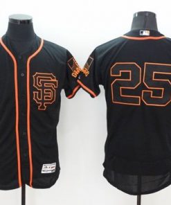 Giants #25 Barry Bonds Black Flexbase Authentic Collection Alternate Stitched MLB Jersey