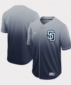 Men's San Diego Padres Grey Fade Stitched MLB Jersey