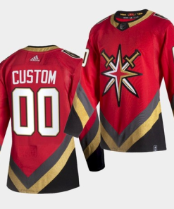 Men's Vegas Golden Knights Custom 2021 Reverse Retro Fourth Stitched Jersey