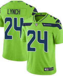 Men's Seattle Seahawks #24 Marshawn Lynch Green Vapor Untouchable Limited Stitched NFL Jersey