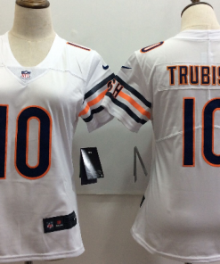 Women's Nike Chicago Bears #10 Mitchell Trubisky White Untouchable Limited Stitched NFL Jersey