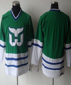Whalers Blank CCM Throwback Green Stitched NHL Jersey