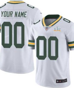 Men's Green Bay Packers ACTIVE PLAYER Custom White 2021 Super Bowl LV Limited Stitched NFL Jersey