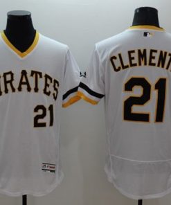 Pirates #21 Roberto Clemente White Flexbase Authentic Collection Cooperstown Stitched MLB Jersey