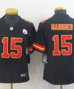 Women's Kansas City Chiefs #15 Patrick Mahomes Black Vapor Untouchable Stitched NFL Jersey(Run Small)