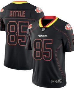 Men's San Francisco 49ers #85 George Kittle Lights Out Black Color Rush Limited Stitched NFL Jersey