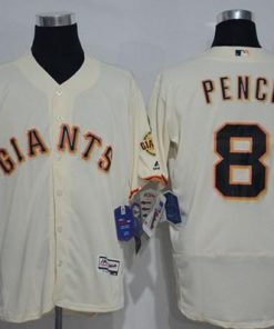 Giants #8 Hunter Pence Cream Flexbase Authentic Collection Stitched MLB jerseys