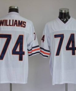Mitchell & Ness Bears #74 Chris Williams White Stitched Throwback NFL Jersey