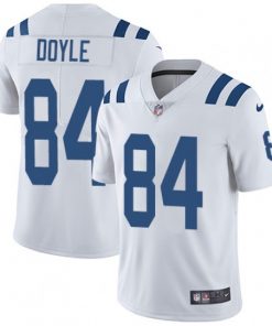 Men's Indianapolis Colts #84 Jack Doyle Royal White Vapor Untouchable Limited Stitched NFL Jersey