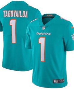Youth Miami Dolphins #1 Tua Tagovailoa 2020 Aqua Vapor Limited Stitched NFL Jersey