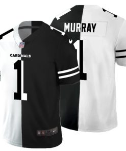 Men's Arizona Cardinals #1 Kyler Murray Black White Split 2020 Stitched Jersey