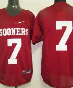 Sooners #7 Red Stitched NCAA Jersey