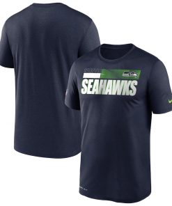 Men's Seattle Seahawks 2020 Navy Sideline Impact Legend Performance NFL T-Shirt