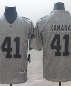 Men's New Orleans Saints #41 Alvin Kamara Grey 2019 Stitched NFL Jersey