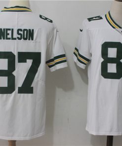 Men's Nike Green Bay Packers #87 Jordy Nelson White Stitched NFL Vapor Untouchable Limited Jersey