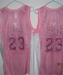 Bulls #23 Michael Jordan Pink Women Fashion Stitched NBA Jersey