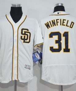 Padres #31 Dave Winfield White Flexbase Authentic Collection Stitched MLB Jersey