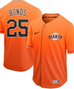 Men's San Francisco Giants #25 Barry Bonds Orange Fade Stitched MLB Jersey