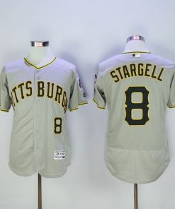 Pirates #8 Willie Stargell Grey Flexbase Authentic Collection Stitched MLB Jersey