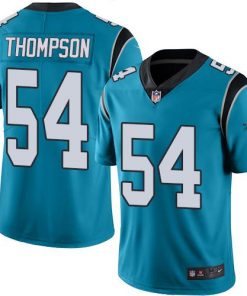 Nike Panthers #54 Shaq Thompson Blue Men's Stitched NFL Limited Rush Jersey