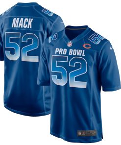 Men's NFC Chicago Bears #52 Khalil Mack Royal 2019 Pro Bowl NFL Game Jersey