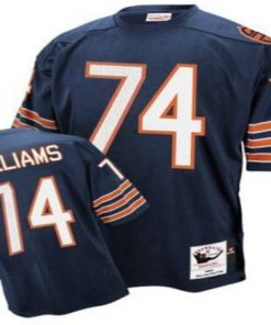 Mitchell & Ness Bears #74 Chris Williams Blue Stitched Throwback NFL Jersey