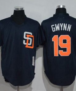 Mitchell And Ness 1996 Padres #19 Tony Gwynn Navy Blue Throwback Stitched MLB Jersey