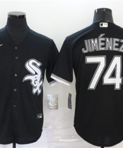 Men's Chicago White Sox Blank #74 Eloy Jim¨¦nez Black Cool Base Stitched MLB Jersey