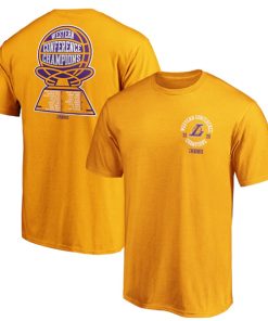 Men's Los Angeles Lakers Gold 2020 Western Conference Champions Deliver Roster NBA T-Shirt