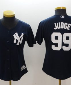 Women's New York Yankees #99 Aaron Judge Navy Cool Base Stitched MLB Jersey