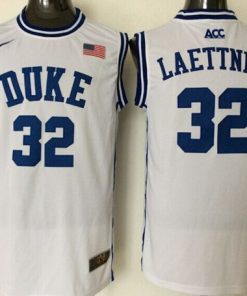Blue Devils #32 Christian Laettner White Basketball New Stitched NCAA Jersey