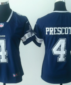 Women's Nike Dallas Cowboys #4 Dak Prescott Navy Blue Untouchable Limited Stitched NFL Jersey