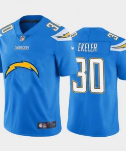 Men's Los Angeles Chargers #30 Austin Ekeler Blue 2020 Team Big Logo Limited Stitched NFL Jersey