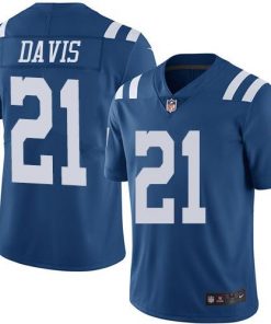 Nike Colts #21 Vontae Davis Royal Blue Men's Stitched NFL Limited Rush Jersey