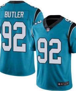 Nike Panthers #92 Vernon Butler Blue Men's Stitched NFL Limited Rush Jersey