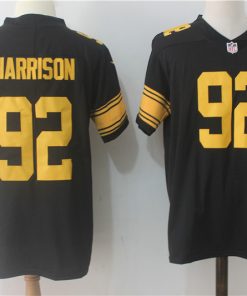 Men's Nike Pittsburgh Steelers #92 James Harrison Black Limited Rush Stitched NFL Jersey