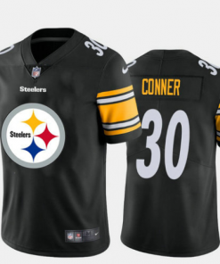 Men's Pittsburgh Steelers #30 James Conner Black 2020 Team Big Logo Limited Stitched NFL Jersey