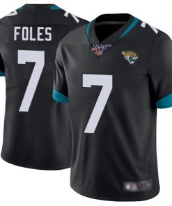Men's Jacksonville Jaguars 100th #7 Nick Foles Black Vapor Untouchable Limited Stitched NFL Jersey